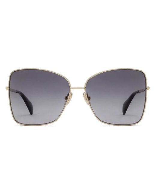 Max Mara Eyewear スクエアフレーム サングラス Blue