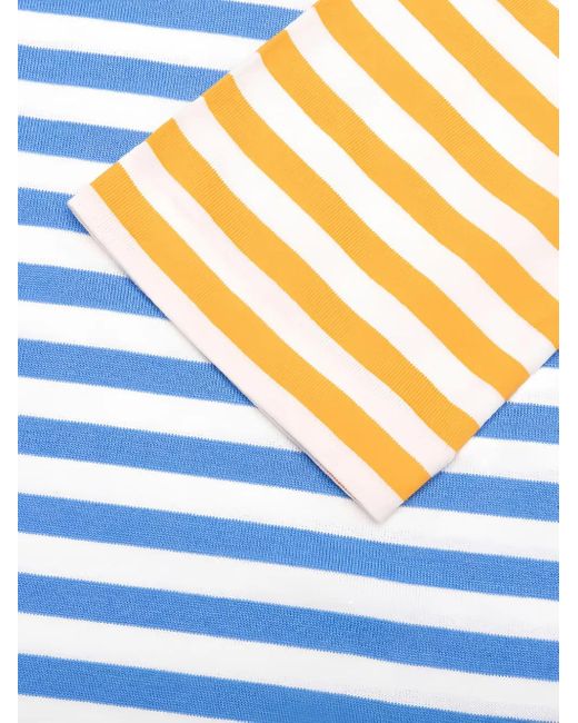 COMME DES GARÇONS PLAY Blue Striped Long-Sleeve T-Shirt