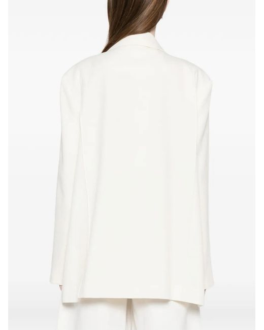 ELEH White Double-Breasted Blazer