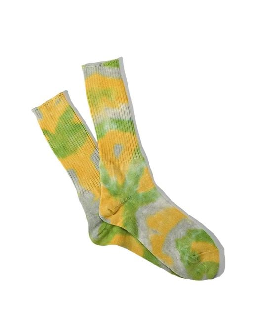 Anonymous Ism Yellow Tie Dye Crew Socks