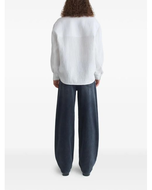 Séfr White Bobby Crinkled Shirt for men