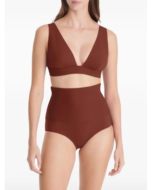 Eres Red Chrome Bikini Top