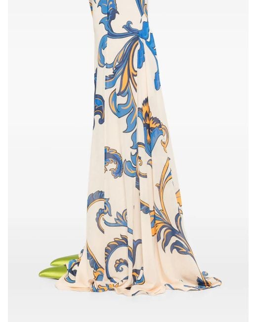 Etro Blue All-Over-Print Trousers