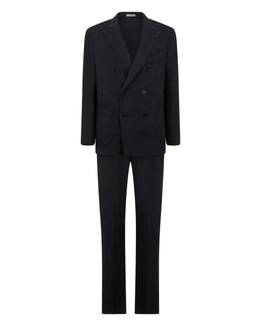 Boglioli Black Double-Breasted Patch-Pocket Suit for men