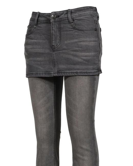 Nφdress Gray Layered Flared Jeans