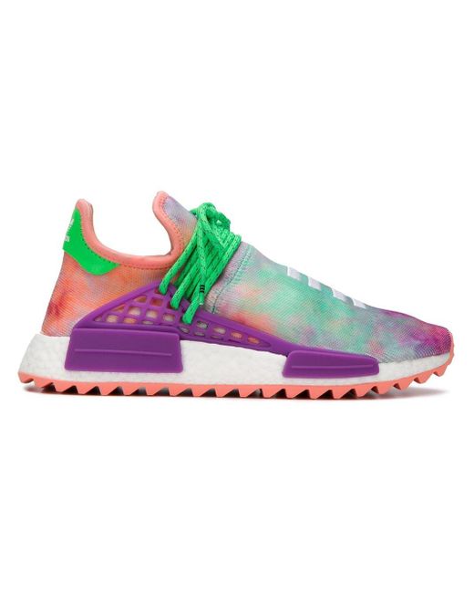 Adidas Multicolor X Pharrell Nmd Hu Trail ''powder Dye'' Sneakers