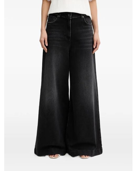 Twinset Black Wide-Leg Jeans