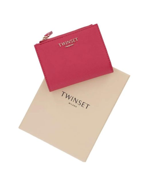 Twinset Red Logo-Plaque Bifold Wallet