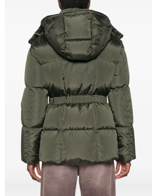 Moncler Green Quilted Hooded Jacket