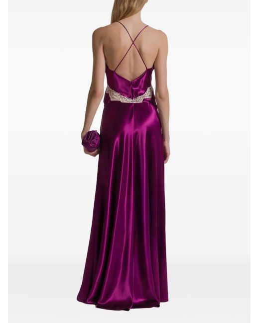 Alberta Ferretti Purple A-Line Maxi Skirt