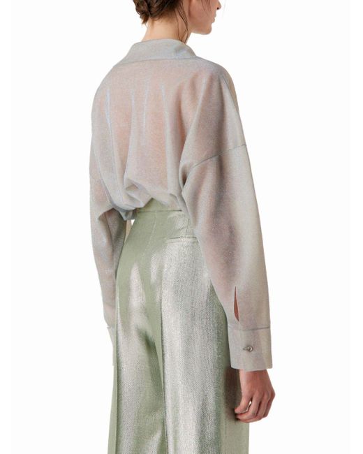 Chemise à design irisé Giorgio Armani en coloris White