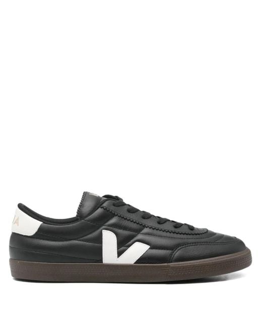 Veja Black Logo-patch Sneakers for men