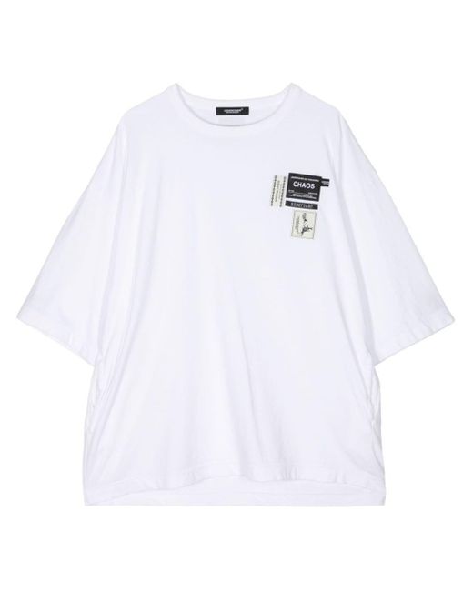 Undercover White Logo-tag Cotton T-shirt for men