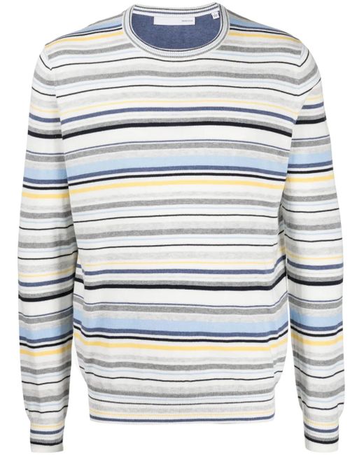 Private Stock Gray The Philippe Striped Jumper for men