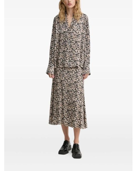 Falda midi Floret BBAmattas Bruuns Bazaar de color Natural