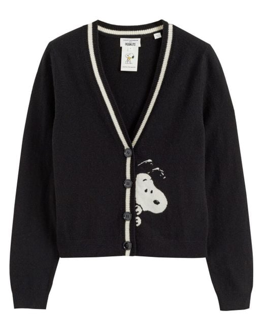Chinti & Parker Black Snoopy Peek Cardigan