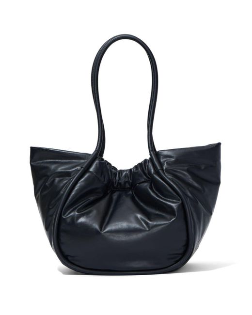 Proenza Schouler Black Ruched Leather Tote Bag