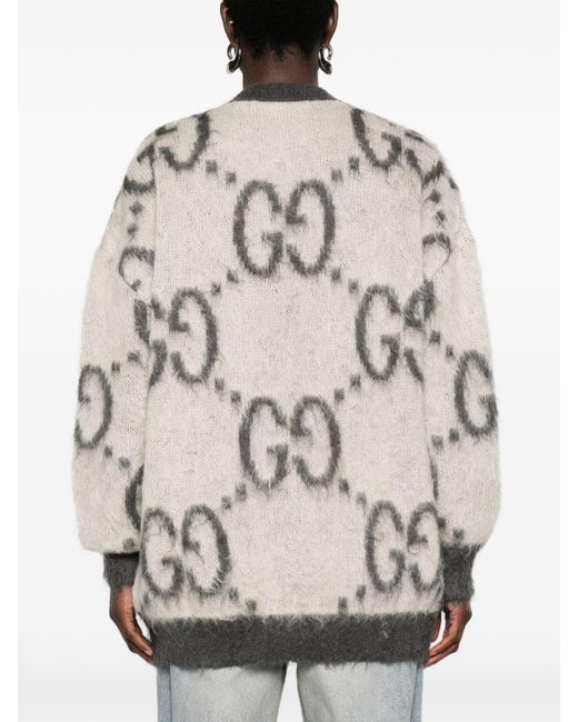 Gucci Natural GG Wool Cardigan