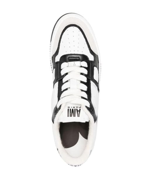 AMI White Bicolor Leder Sneakers - Größe 40
