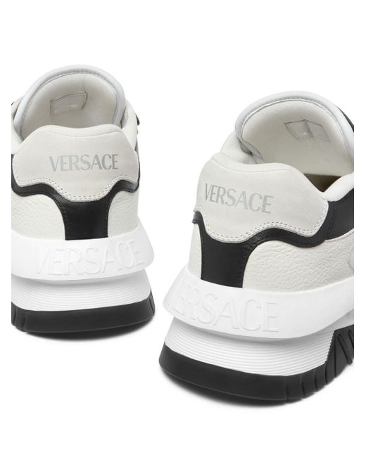 Versace White Odissea Leather Sneakers for men