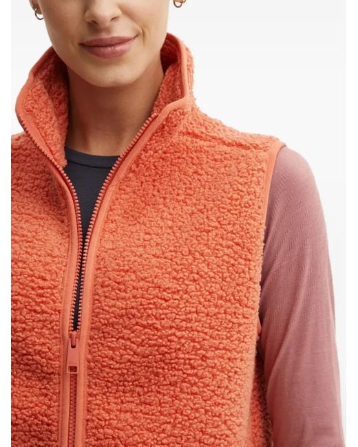Jack Wolfskin Orange Logo-Embroidery Fleece Vest