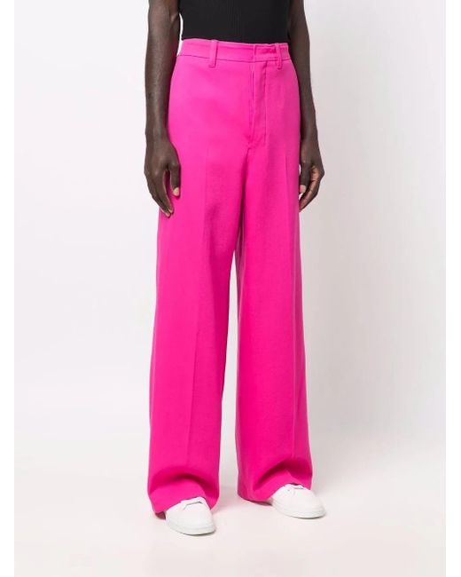 AMI Pink Hose Mit Weitem Bein