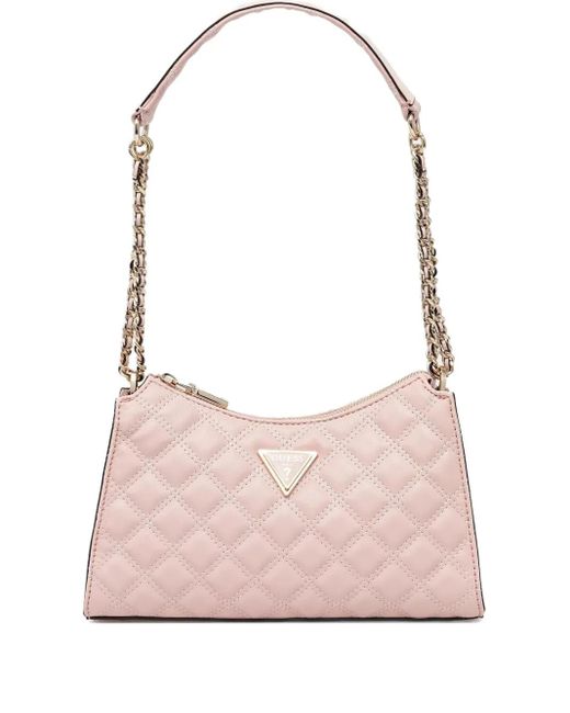 Guess キルティングレザー ショルダーバッグ Pink