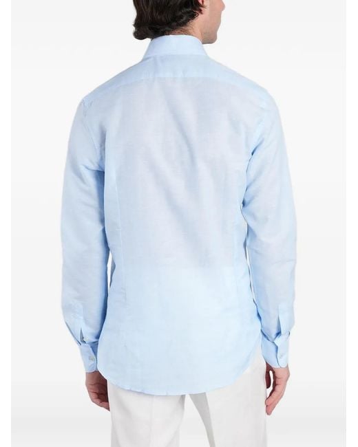 Tagliatore Blue Hampton Shirt for men
