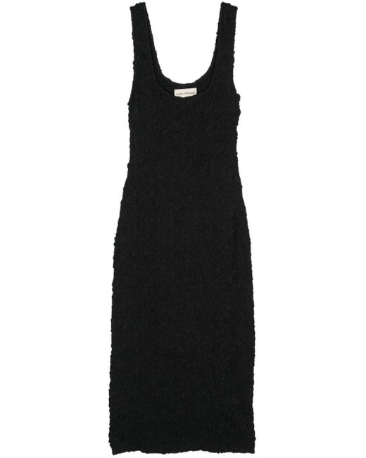 Mara Hoffman Black Sloan Ruched Midi Dress