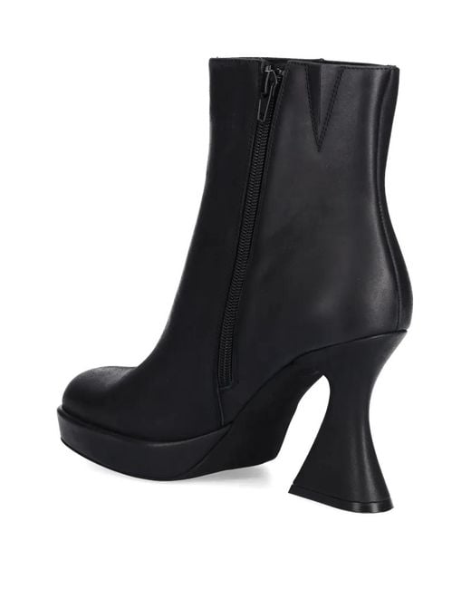 Jeffrey Campbell Black Humanity Platform Heel Ankle Boots