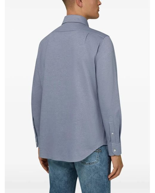 Boggi Blue Jersey Shirt for men