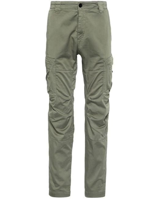 C P Company Green Mid-rise Cargo Trousers for men