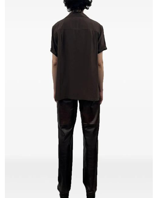 TONYWACK Brown Buttoned Flap-Pocket Shirt for men