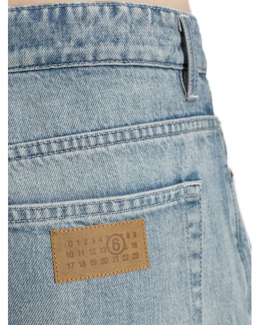 MM6 by Maison Margiela Blue Distressed Faded Jeans for men
