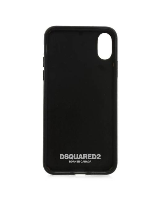 DSquared² Black Logo-Patch Iphone Case