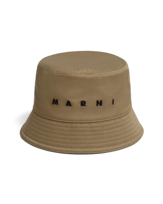 Marni Brown Hat With Logo for men
