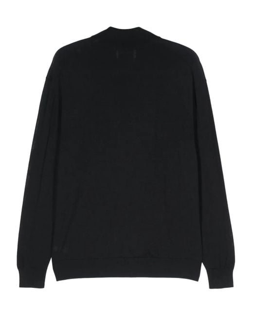 D4.0 Black Wool Sweater for men