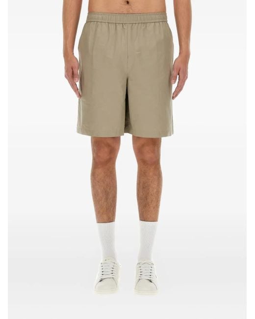 Fred Perry Natural Elasticated Cotton Shorts for men