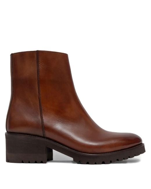 SOMMET Brown Zip-Fastening Boots