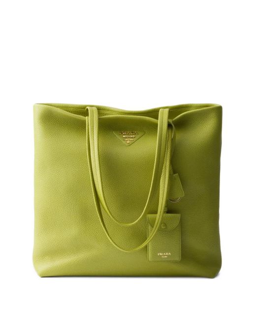 Prada レザー ハンドバッグ Green
