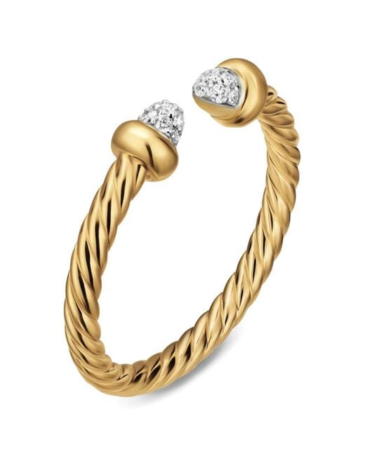 David Yurman Metallic Micro Cablespira Flex Open Ring