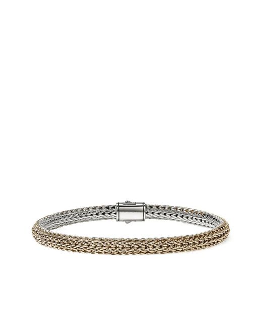 John Hardy White 14K And Sterling Icon Diamond Bracelet