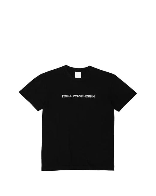 Gosha Rubchinskiy Black Logo-Print T-Shirt