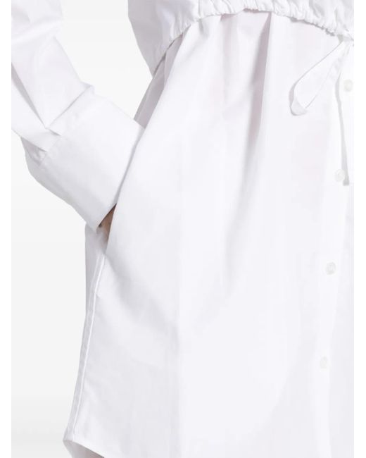 Alexander Wang White Layered Cotton Shirtdress