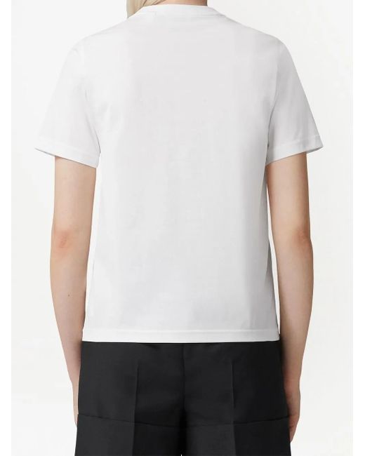 Burberry White Logo T-Shirt