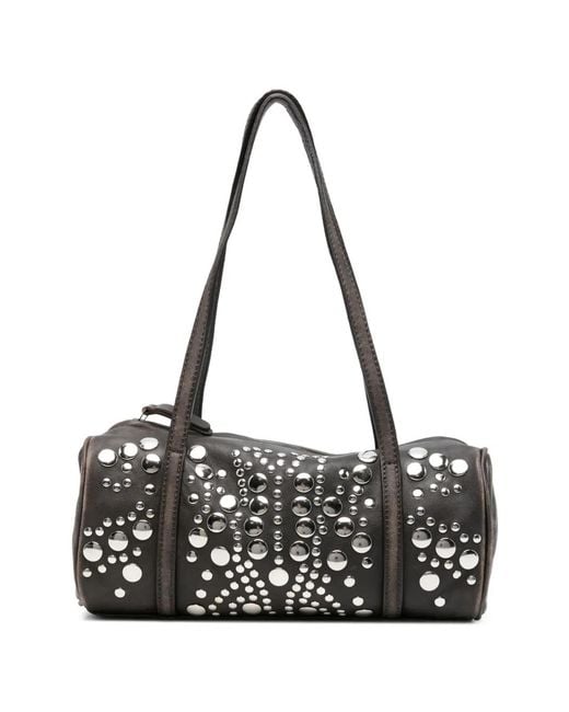 GIMAGUAS Black Sofia Studded Shoulder Bag