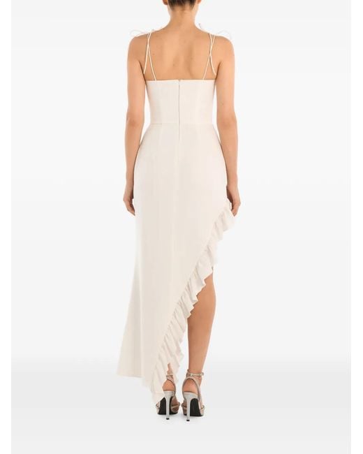 POST MERIDIEM White Ruffled Midi Dress
