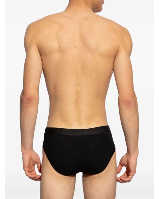 Dolce & Gabbana Black Brando Logo-Waistband Briefs for men