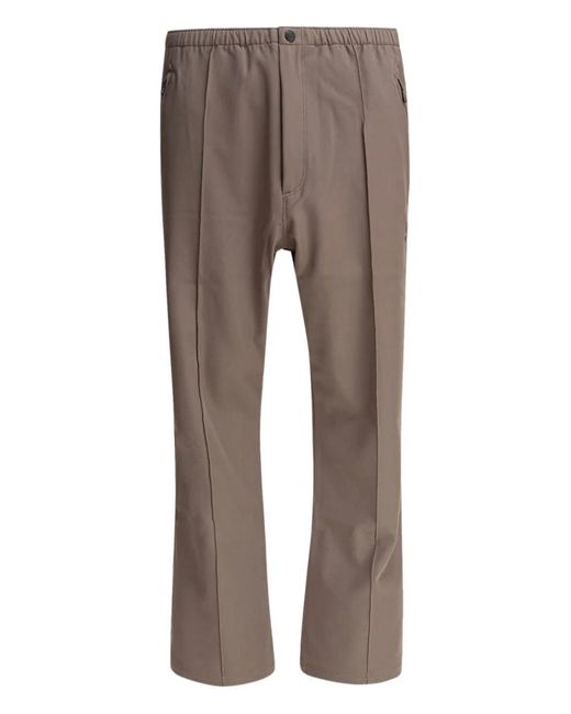 Needles Gray Elasticated-Waistband Logo-Embroidered Track Pants for men