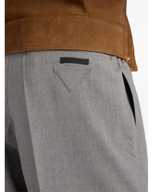 Bermudas de lana Prada de hombre de color Gray